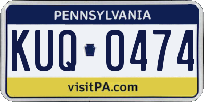 PA license plate KUQ0474