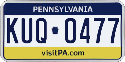 PA license plate KUQ0477