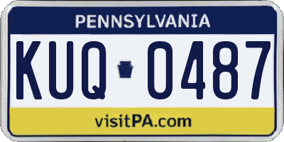 PA license plate KUQ0487