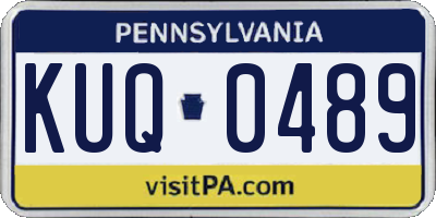 PA license plate KUQ0489