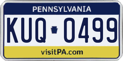 PA license plate KUQ0499