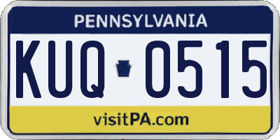 PA license plate KUQ0515