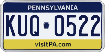 PA license plate KUQ0522