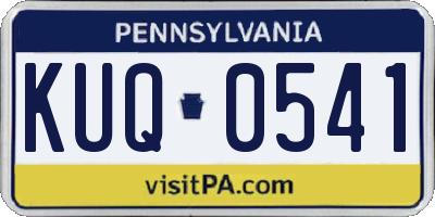 PA license plate KUQ0541