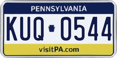 PA license plate KUQ0544