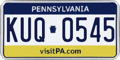 PA license plate KUQ0545
