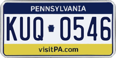PA license plate KUQ0546