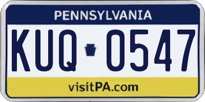 PA license plate KUQ0547