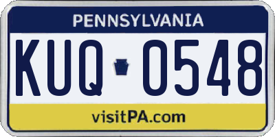 PA license plate KUQ0548