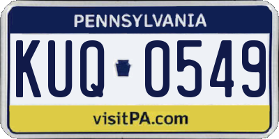 PA license plate KUQ0549