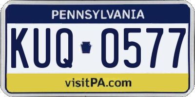 PA license plate KUQ0577