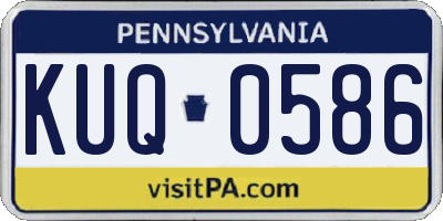 PA license plate KUQ0586