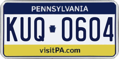 PA license plate KUQ0604