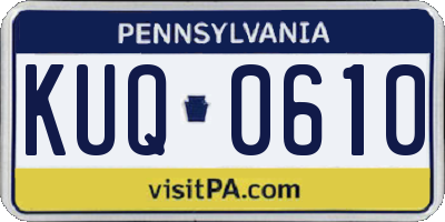 PA license plate KUQ0610
