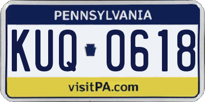 PA license plate KUQ0618