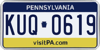 PA license plate KUQ0619