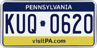 PA license plate KUQ0620