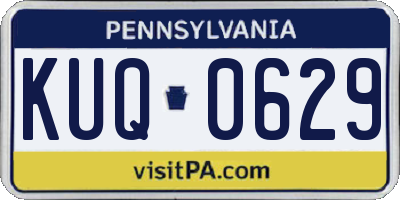 PA license plate KUQ0629
