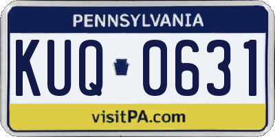 PA license plate KUQ0631