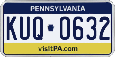 PA license plate KUQ0632