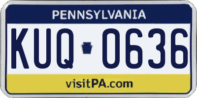 PA license plate KUQ0636