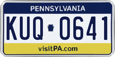 PA license plate KUQ0641