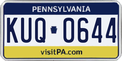 PA license plate KUQ0644
