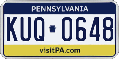 PA license plate KUQ0648