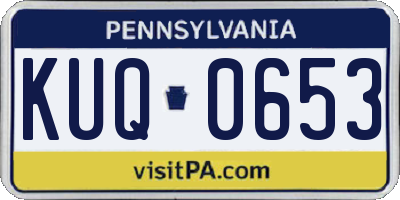 PA license plate KUQ0653
