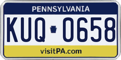 PA license plate KUQ0658