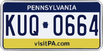 PA license plate KUQ0664