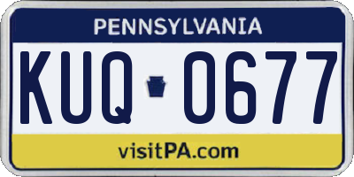 PA license plate KUQ0677