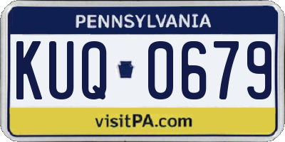 PA license plate KUQ0679