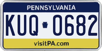 PA license plate KUQ0682