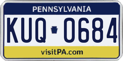 PA license plate KUQ0684