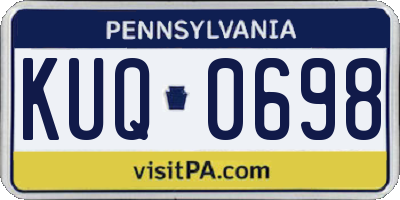 PA license plate KUQ0698