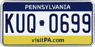 PA license plate KUQ0699