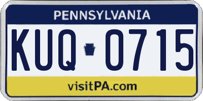 PA license plate KUQ0715