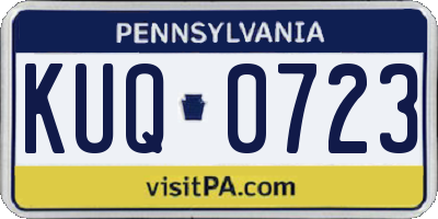 PA license plate KUQ0723