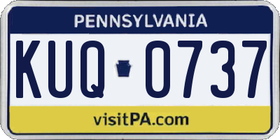 PA license plate KUQ0737