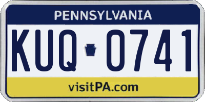PA license plate KUQ0741