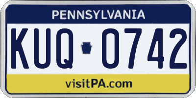 PA license plate KUQ0742