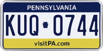 PA license plate KUQ0744