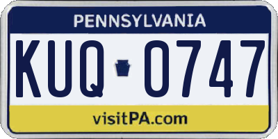 PA license plate KUQ0747