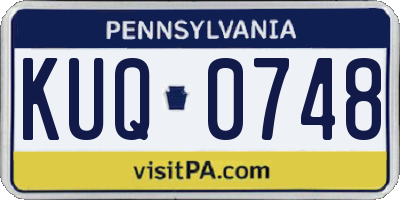 PA license plate KUQ0748
