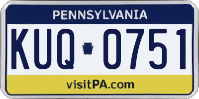 PA license plate KUQ0751