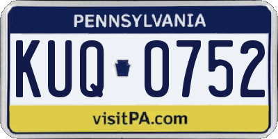 PA license plate KUQ0752