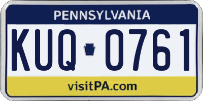 PA license plate KUQ0761