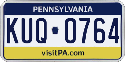 PA license plate KUQ0764