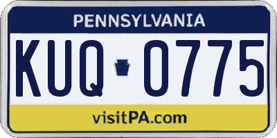PA license plate KUQ0775